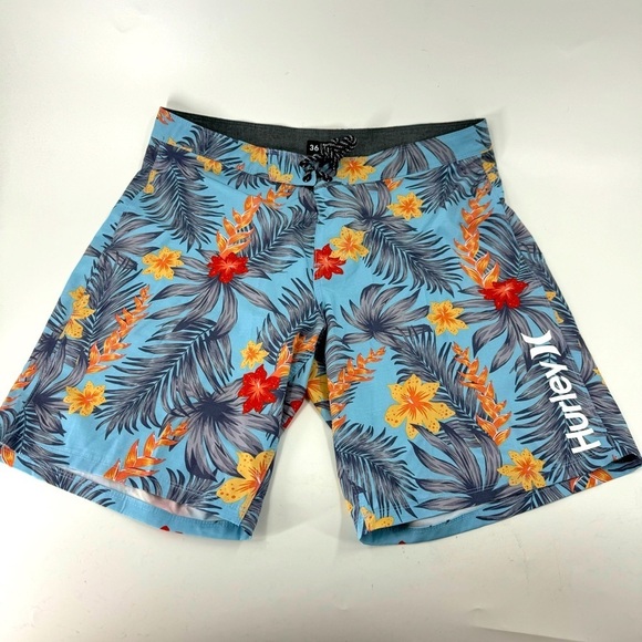Hurley Hawaiian Print Swim Suit / Board Shorts - Picture 4 of 8